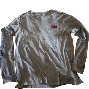 Adidas Originals Men's White Long Sleeve Tee